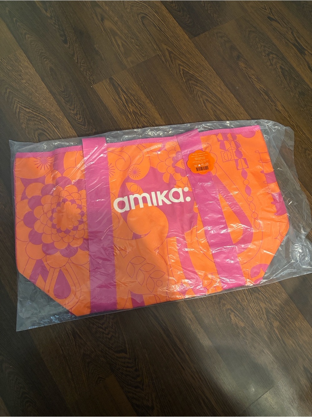 AMIKA Orange & Pink Tote Bag